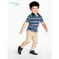 thumbnail image 4 of Simple Joys by Carters Polo à Manches Courtes pour Garçons Tout-Petits, Lot de 3, Rayé, 4T, 4 of 5