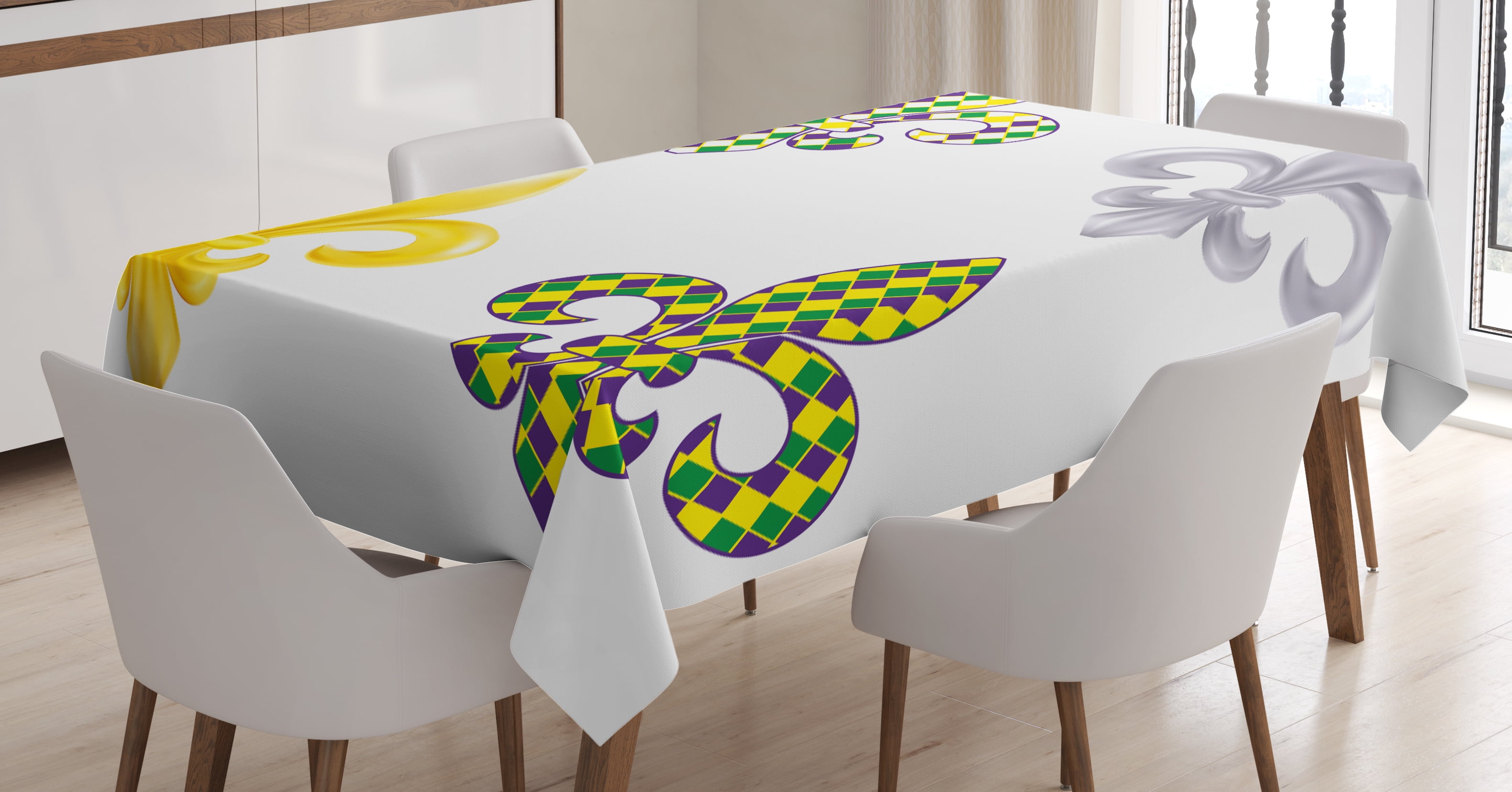 mardi gras table linens