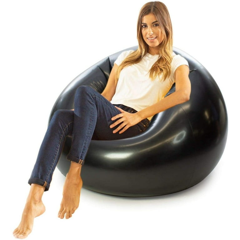 TaliaPosy Inflatable Chair Metallic Black Walmart