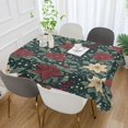 thumbnail image 2 of Yayeee Tablecloths 60" x 90" Rectangle Wrinkle Resistant Party Table Cover, Christmas Holly Leaves, 2 of 8