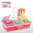 Mengzhiii Kitchen Sink Toys Children Electric Dishwasher Playing Toy