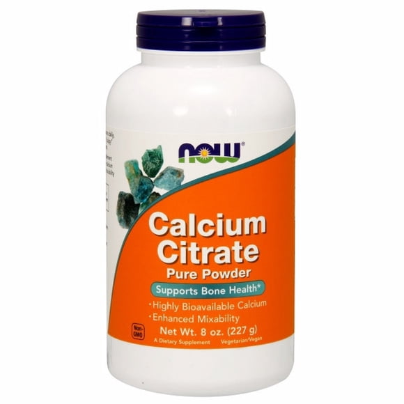 Citrato de Calcio Now Foods 240 ml 100% Libre de Gluten