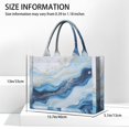 thumbnail image 3 of Large Capacity Tote Bag,Blue Marble Gold Wave Pattern Handbag Fashion Luxury Tote Bag,15.7"x13"x 5.1" Inches,Laptop Compatible, 3 of 6