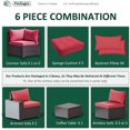 thumbnail image 3 of Kullavik Patio All Weather woven 6-Piece Metal Sectional Sets with Cushions,Red, 3 of 5