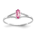 thumbnail image 1 of 14K White Gold Pink Tourmaline Birthstone Ring, 1 of 2