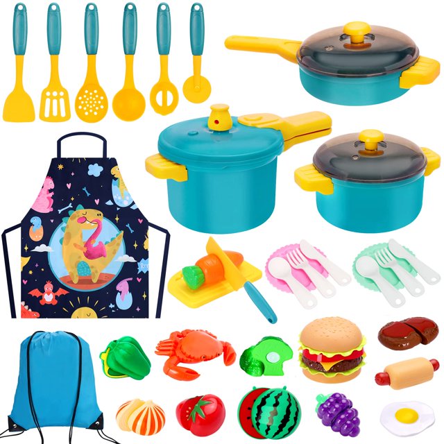 Juego de accesorios de cocina Kids Play Meaicezli con utensilios de cocina