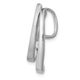 thumbnail image 2 of Real 14kt White Gold 1/20ct. Diamond Double Teardrop Slide; for Adults and Teens; for Women and Men, 2 of 4