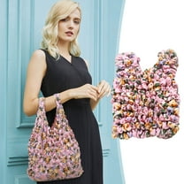 Hovmgk Multipurpose Shopping Bag, Telescopic Tote, Large-Capacity Pleated Pouch, Lightweight Stretchy Chiffon, Daily Supplies, Eco-Friendly Carry for Grocery Shoppers, Commuters