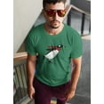 thumbnail image 2 of Ice Skating Penguin W Scarf T-Shirt Men -Image by Shutterstock, Male Medium, 2 of 4
