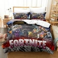 thumbnail image 1 of siniker Bedding Set Kids Quilt Cover 3D Cartoon Playing Bed Cover Set with Pillowcase and Zipper Closure, 1 of 2
