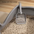 thumbnail image 4 of Cat Litter Box, Stainless Steel Spacious Design Top Entry Cat Litter Box with Lid Comfortable Anti Splashing High Sided Large Metal Kitten Toilet for Home, 4 of 7