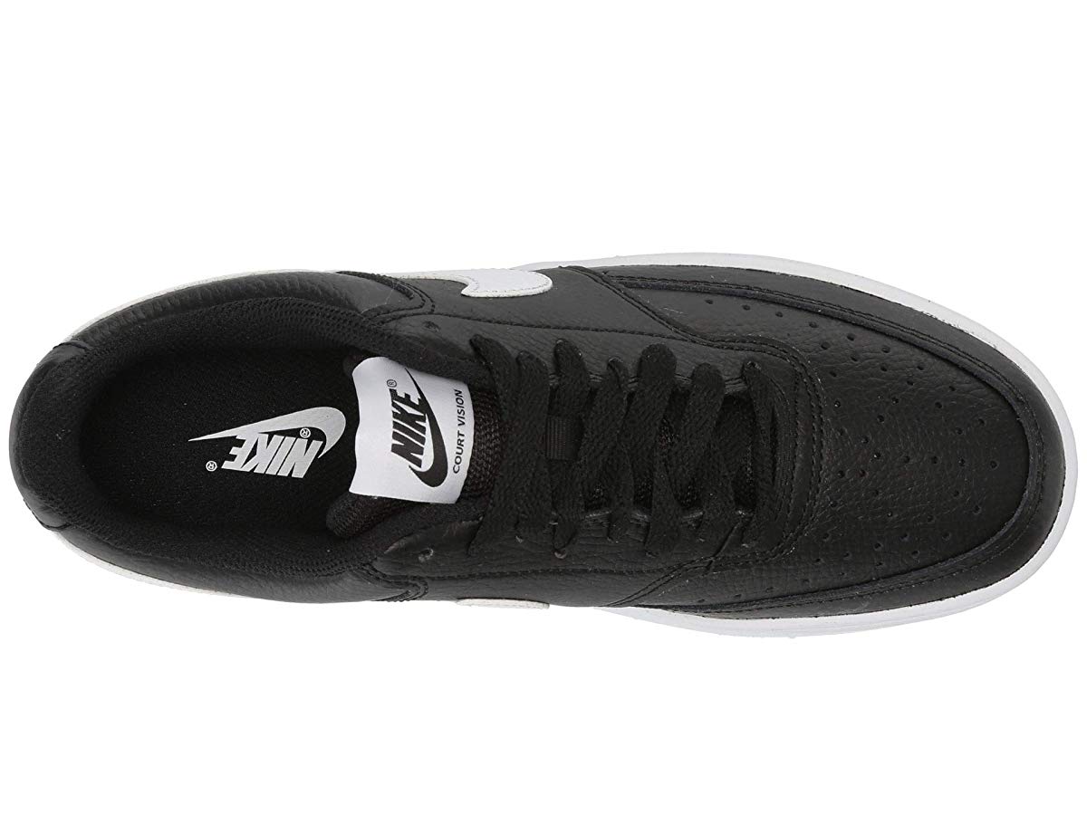Nike Women's Court Vision Low Sneaker, Black/White, 6.5 - image 4 of 6