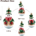 thumbnail image 2 of Adornos navideños, adornos de vidrio soplado para árbol de Navidad, colección de muñecos de nieve con sombrero de copa, adornos colgantes, decoraciones navideñas para árbol de Navidad, fiestas navideñ, 2 of 6