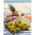 thumbnail image 3 of Farm Retro Blossom Sunflowers Outdoor Pillow Covers Set of 2, Decorative Waterproof Throw Pillow Case, Vintage Letter Cotton Linen Soft Cozy Cushion Pillowcases, 3 of 6