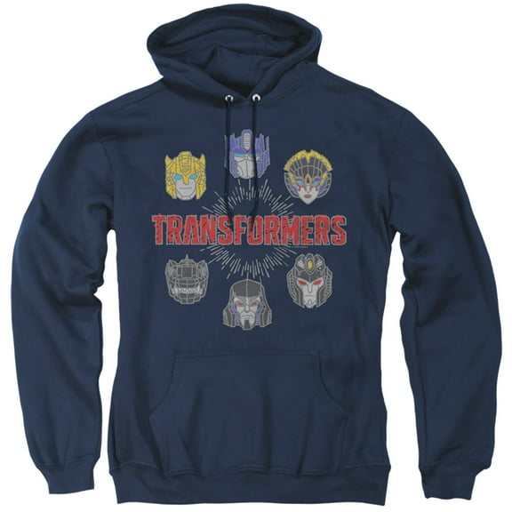 Transformers Robo Halo Adult Pullover Hoodie Sweatshirt Navy