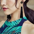 thumbnail image 6 of Jiaroswwei Bohemian Ethnic Flower Long Tassel Dangle Statement Earrings Women Jewelry Gift, 6 of 8