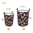 thumbnail image 3 of Balery Butterfly Cesta de ropa redonda con asas, impermeable, independiente, para ropa, juguetes, dormitorio y familia-Small, 3 of 6