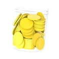 thumbnail image 1 of Yinanstore 100 Pieces 1 inch Math Manipulatives Counting Chips Discs Round for Kids Learning Sorting Lightweight Educational PP Material Yellow, 1 of 8