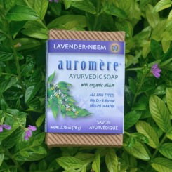 Ayurvedic Bar Soap Lavender-Neem Auromere Ayurvedic Products 2.75 oz Bar (Best Ayurvedic Beauty Products)