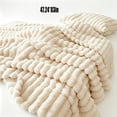 thumbnail image 3 of Throw Blanket Ribbed Striped Plush 47x83 Inches Washable for Couch Sofa Bed, 3 of 7
