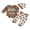 Coffee, variant on Loicainy Infant Baby Boy Fall Outfits 3 6 12 18 Months Football Letter Embroidered Long Sleeve Romper Pants and Knot Hat 3 Piece Clothes Set