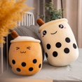 thumbnail image 2 of Funny Doll Pearl Milk Tea Cup - Milk Tea Pillow Brown Triangle (50cm) Adepaton LL-1594, 2 of 6