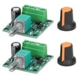 thumbnail image 1 of Interrupteur de Contrôle de Moteurs, 2 Ensembles DC 1.8V 3V 5V 6V 12V Application Large Contrôleur de Vitesse de Moteur PWM Fusible Réinitialisable pour Ventilateur, 1 of 8