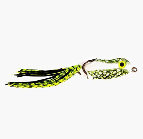 Scum Frog Pro Series Topwater Bass Fishing Hollow Body Frog Lure with Weedless Hooks