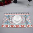 thumbnail image 2 of MKHERT Beautiful Floral Paisley Ethnic Mandala Placemats Table Mats for Dining Room Kitchen Table Decoration 12x18 inch,Set of 6, 2 of 4