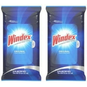 Windex Original Glass Wipes, 6 pack, 28 ct - 2 Packs