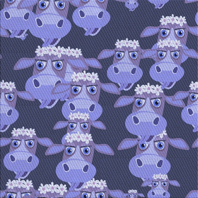Ahgly Company Machine Washable Indoor Square Transitional Purple Mimosa Purple Area Rugs, 8' Square