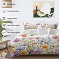 thumbnail image 3 of 3 Piece Pink Spring Floral Duvet Cover Set California King,Microfiber Comforter/Quilt Cover with Corner Ties and 2 Pillowcases,Pastoral Botanical Watercolor Flowers Soft Bedding with Zipper Closure, 3 of 8
