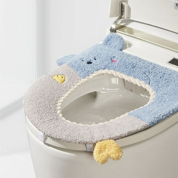 50% Off Clear! Toilet Seat With Winter Velvet And Thickened Toilet Seat Household Toilet Seat Cushion