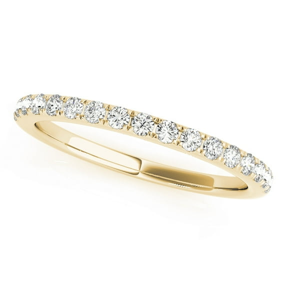 Wedding Engagement Band 0.17 Carat Natural / Lab Grown Diamond 14K Yellow Solid Gold Jewelry Gift