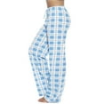 thumbnail image 2 of Wiicoznt Pajama Pants for Women Checkered Print Elastic Waist Pajama Bottoms Casual Comfy Loose Sleepwear Plus Size Full Length Pants with Pockets, 2 of 5