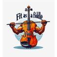thumbnail image 2 of Fit As A Fiddle Violin Humor Adult White Long Sleeve Hoodie-XXL, 2 of 3