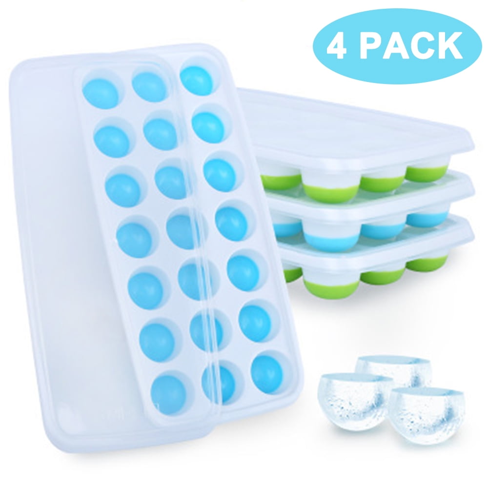 6pk Ice Cube Tray Set12 Ice Cubes per Tray in Red Green and Blue 