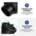 thumbnail image 3 of Garneck 2pcs 60mm Dashboard Air Vent Outlet Air Conditioning Deflector Side Roof For Car Rv Atv A1176 (black) Universal Outlet, 3 of 5