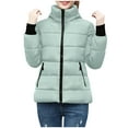 thumbnail image 5 of Bovxnpu Winter Coats for Women, Women's Lightweight Long-Sleeve Waterproof Puffer Jacket Warm Winter Clothing, 5 of 8