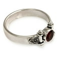 thumbnail image 4 of NOVICA Artisan Handmade .925 Sterling Silver Garnet Solitaire Ring | Modern Red Single Stone Birthstone | 'Mystical Eye', 4 of 7