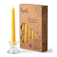 thumbnail image 3 of Hyoola, 7 Hour Handmade All Natural Beeswax Taper Candles - Yellow Unscented (12 Pack), 3 of 6