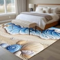thumbnail image 4 of 6'x9' Area Rugs, Coastal Beach Indoor Outdoor Area Rug for Living Room Bedroom, Blue Ocean Starfish Shell Seashore Sand Washable Bathroom Rugs Kitchen Floor Carpet Mats Home Decor Aesthetic, 4 of 8
