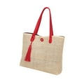 thumbnail image 1 of Bolso de hombro para mujer, moderno, informal, con cierre de cremallera rojo, 1 of 9