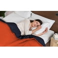 thumbnail image 4 of BedDecor 300 GSM 1Pcs Reversible Solid (Orange-Navy Blue, Full/Queen) 100% Egyptian Cotton Base Down Alternative Comforter, 4 of 8