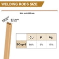 thumbnail image 2 of 10 Sticks Copper Brazing Rods, 15% Silver Flat Welding Rods, Silver Solder Phos Copper Brazing Alloys Welding Sticks for Air Conditioner Refrigerator HVAC Tools, 2 of 6