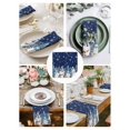 thumbnail image 3 of Navy Blue Christmas Cloth Napkins Set of 8 Reusable Dinner Napkins, Snowman Xmas Tree Snowflake Winter Cocktail Napkin Washable Table Napkins for Wedding/Holiday Party/Baby Shower 20"x20", 3 of 7