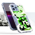 thumbnail image 2 of Case and Pouch Bundle for iPhone 14: Heavy Duty Armor Rugged Case (Army Green Camo) and Coin Card Wallet Belt Holster, 2 of 9