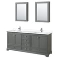 thumbnail image 6 of Wyndham Collection WCS202080DWHWCUNSMED Deborah 80" Free Standing Double Basin Vanity Set, 6 of 7
