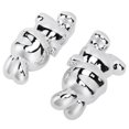 thumbnail image 2 of Book Ends Stable Rabbit Shaped Resin Ornament Decorative Bookends for Bedroom Study Shelves Silver, 2 of 5