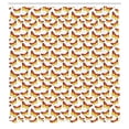 thumbnail image 2 of Ambesonne Orange Pattern Shower Curtain, Bicolour Butterfly, 69"Wx84"L, White Scarlet Mustard, 2 of 4